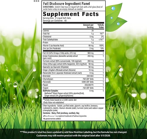 Miniatura 2 de Irwin Naturals Inflamma-Menos Promueve la comodidad movilidad y flexibilidad 80 cápsulas blandas líquidas