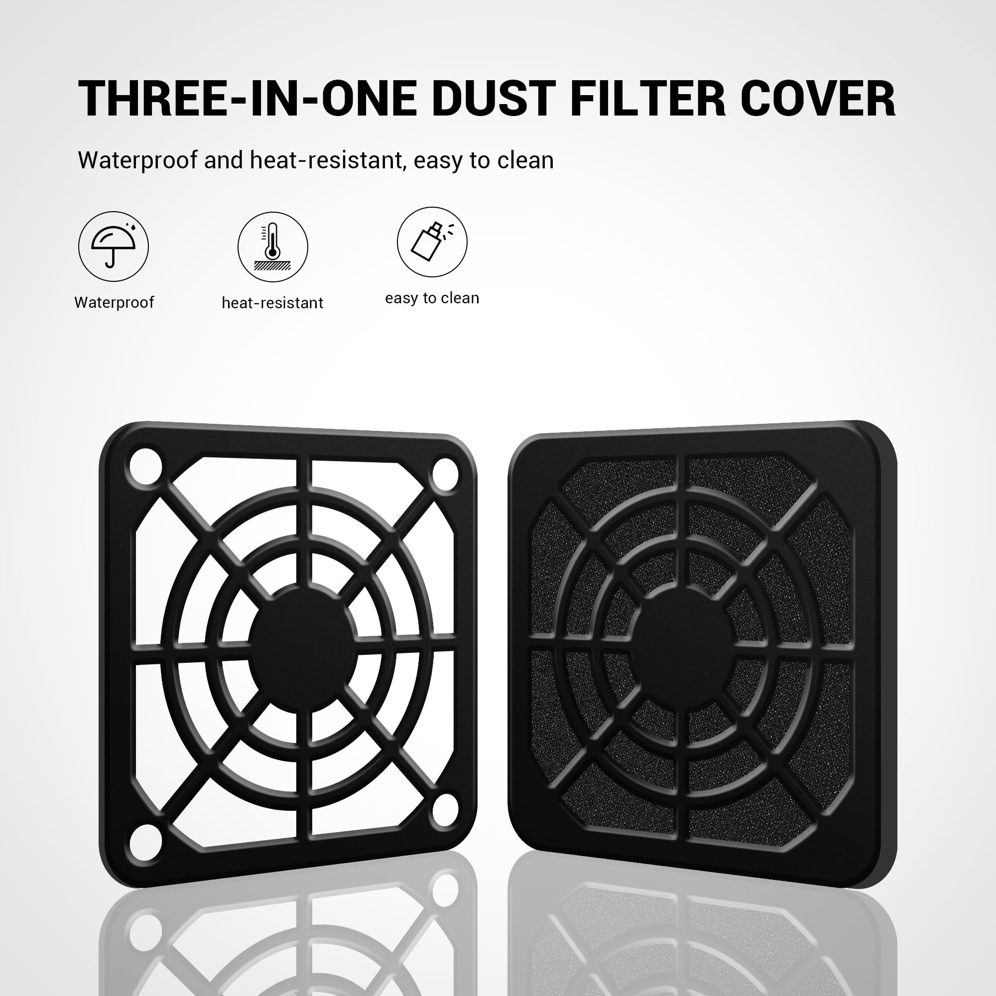 Magnetic Dust Filter Uxcell 2pcs 40mm Desktop Computer Fan Dust Filter ...