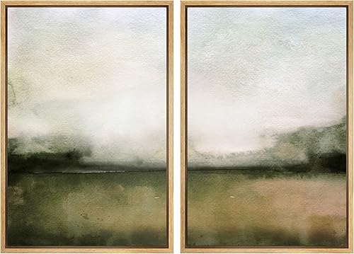 Miniatura 1 de IDEA4WALL Juego de impresiones enmarcadas para pared, acuarela marrón, océano, náutico, paisaje, playa, desierto, naturaleza, arte moderno, bohemio,