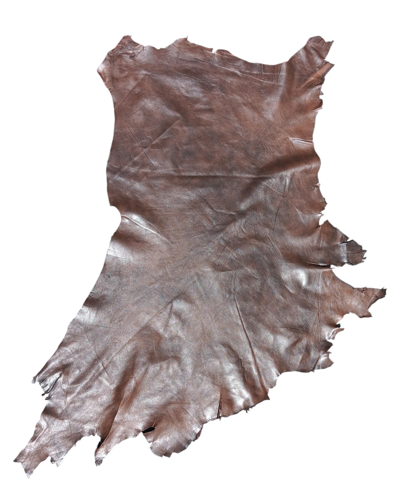Kuts n crvs Leather Hide Goat Skin for Leather Crafting - DIY (Reddish Brown)