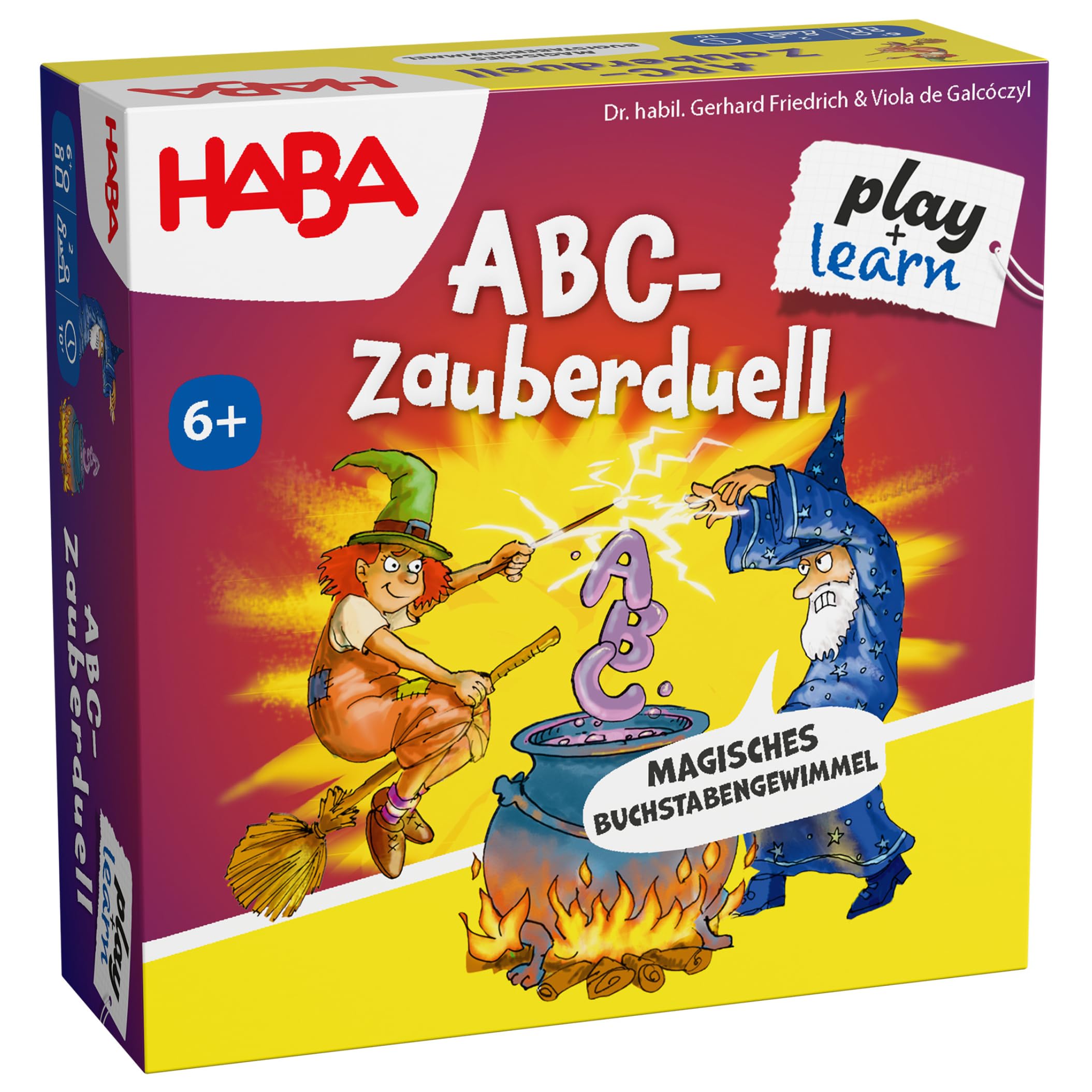 HABA ABC-Zauberduell – Lernspiel ab 6 Jahren zum Buchstaben Lernen & Alphabet üben Einschulung für Schulanfänger & kompaktes Mitbringspiel – 2013833001, Edition 2026