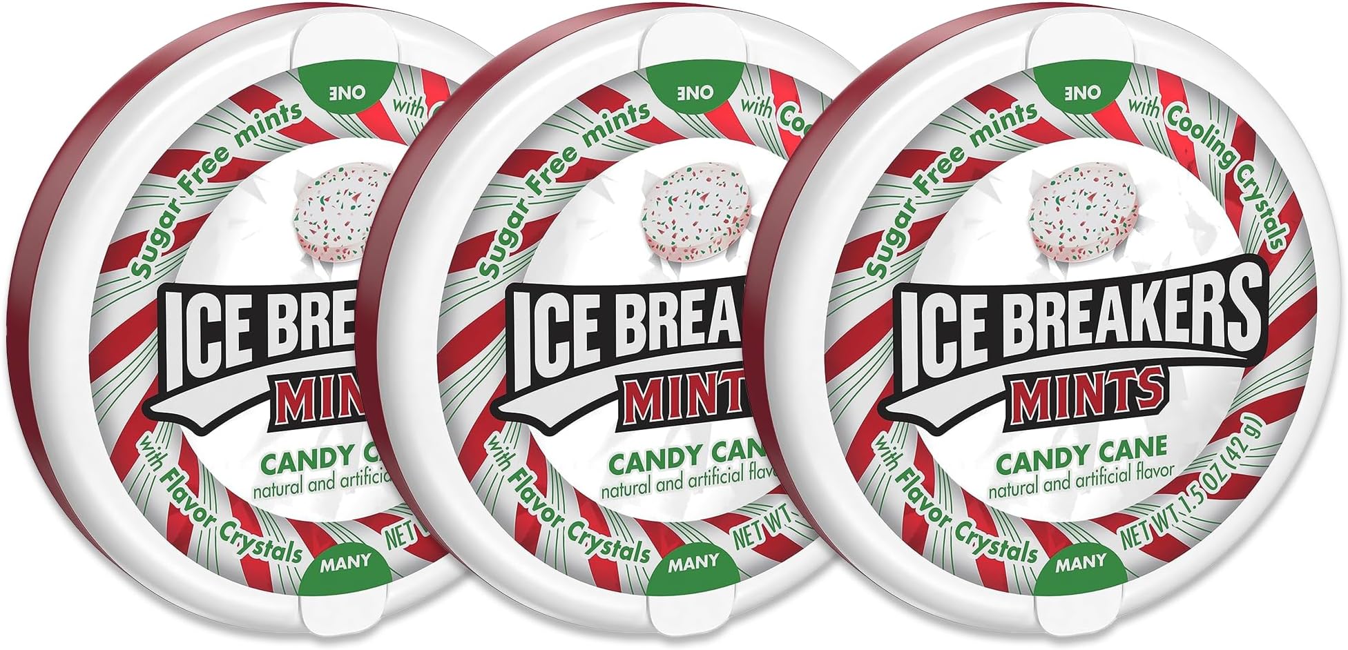 ICE BREAKERS Mints Wintergreen, Sugar Free, 1.5Ounce Tins