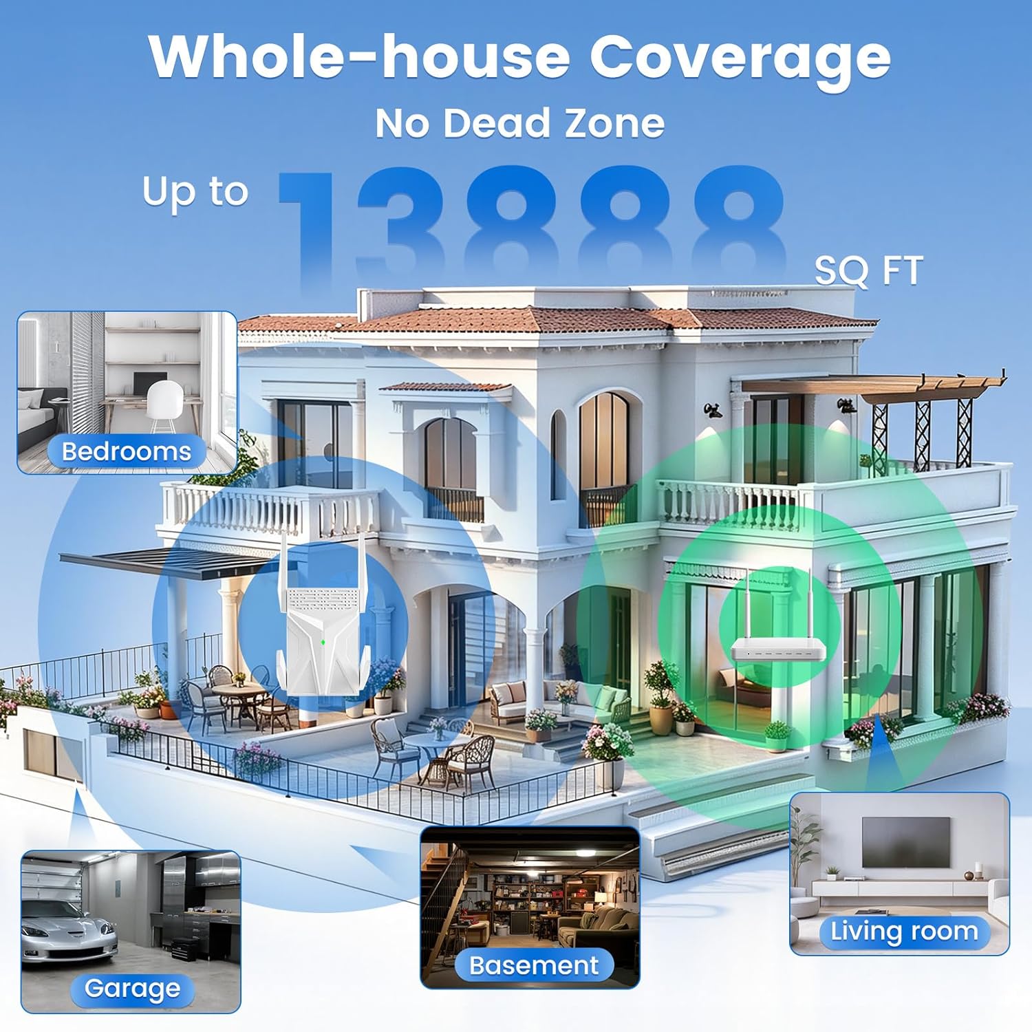 2026 2100Mbps WiFi Extender -AC2100 WiFi Extender Signal Booster for Home-Dual Band (2.4G/5.8G), WiFi Booster Up to 13,888 sp.ft, Faster Speed,Support 100+ Smart Devices Easy Setup (White) 8 81 P++u4STL. AC SL1500