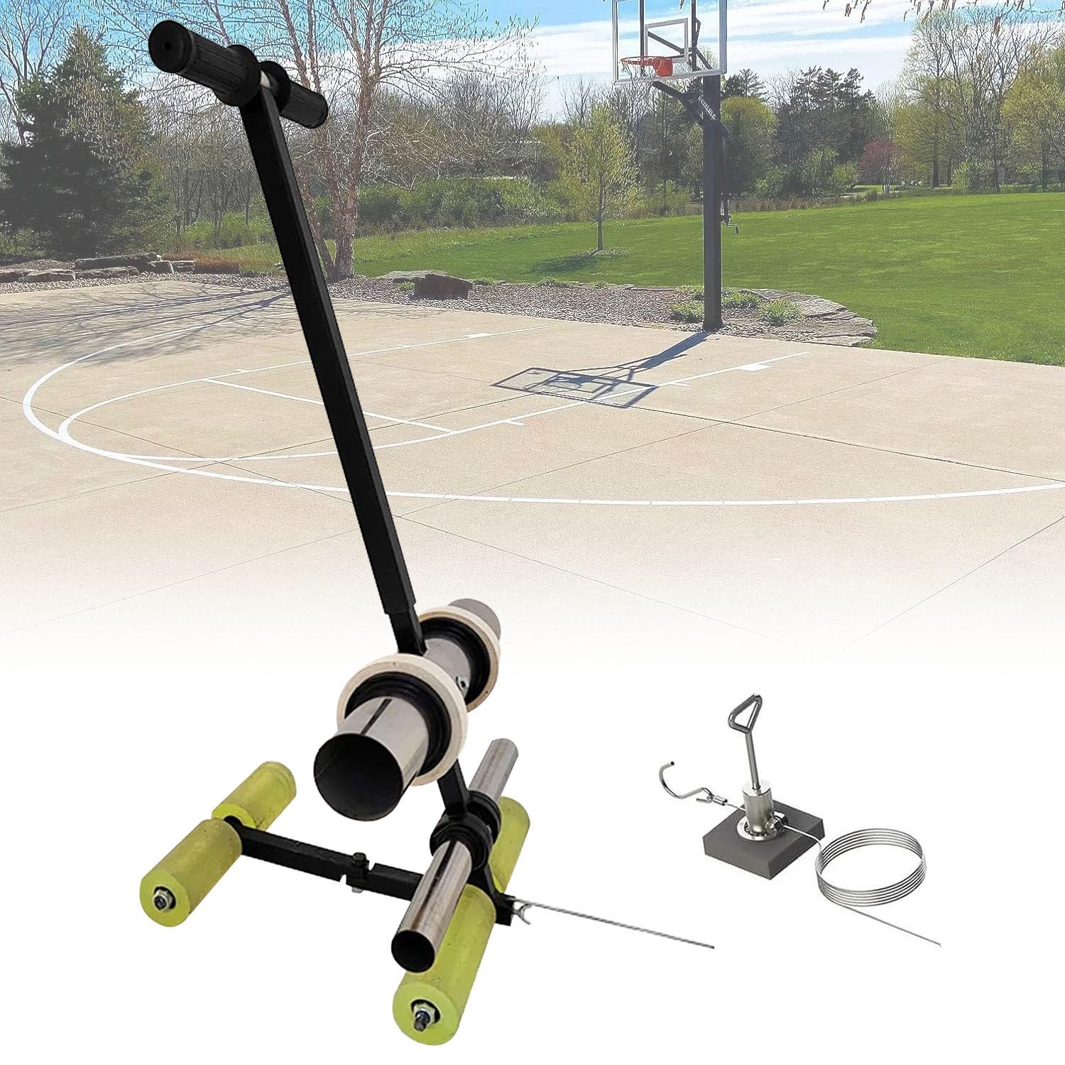 asdchZen Striping Line Marking Machine, Hand Push Tape Pasting Machine, With Drawing Circle Kit, Floor Tape Applicator, For Driveway, Asphalt Or Concrete
