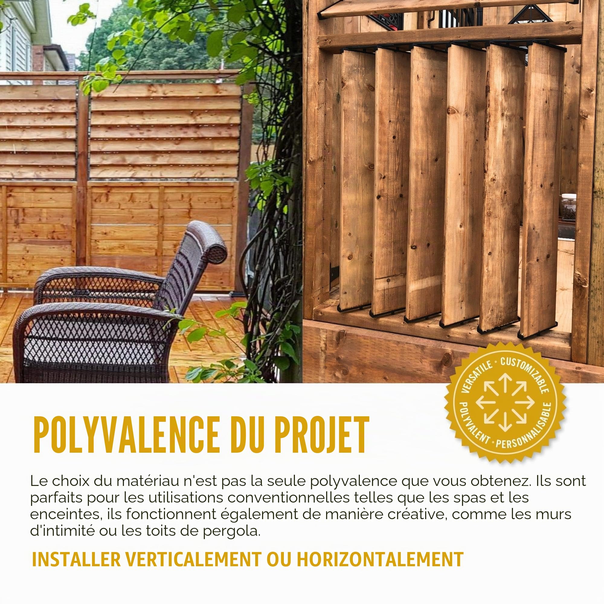 Nuvo Iron Stores persiennes et système d'obturation - Kit de matériel (conçu pour Une Utilisation jusqu'à 122 cm de Largeur) - LSB48