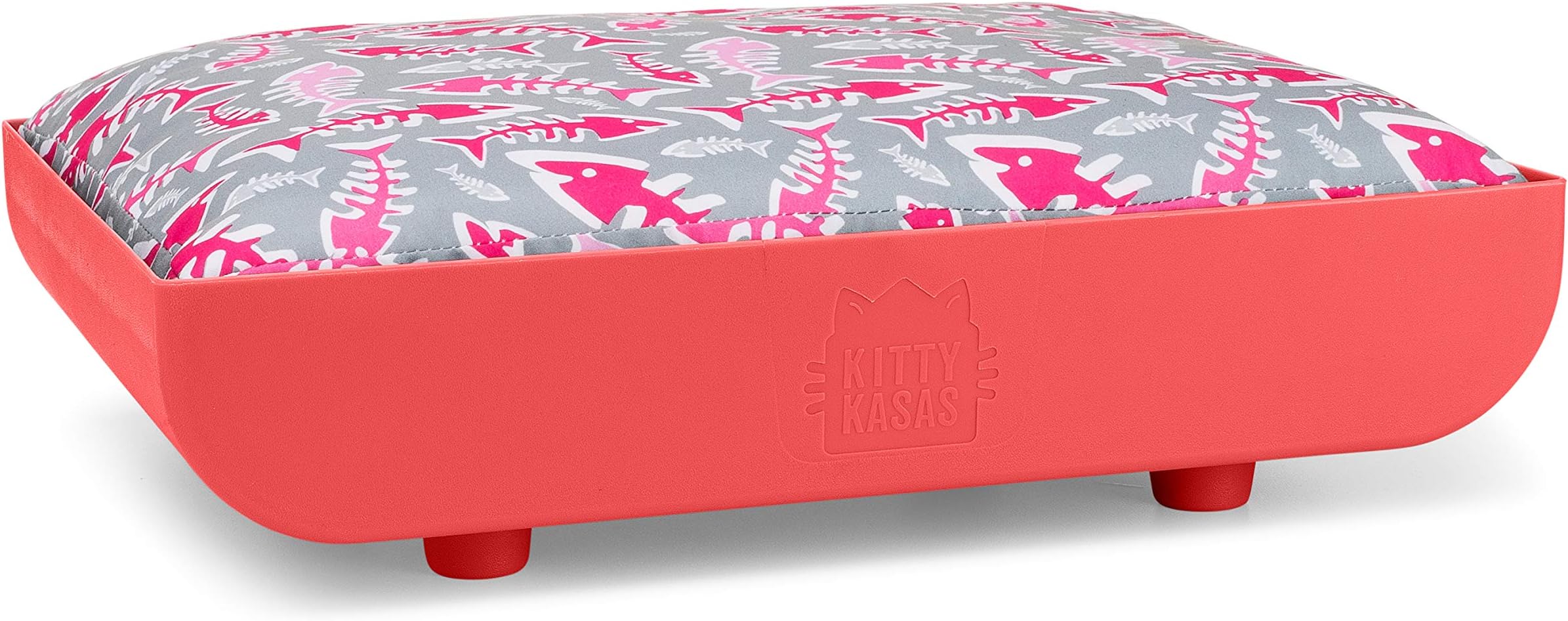 Kitty Kasas Penthaus Perch Cat Bed with Washable Pillow, Red