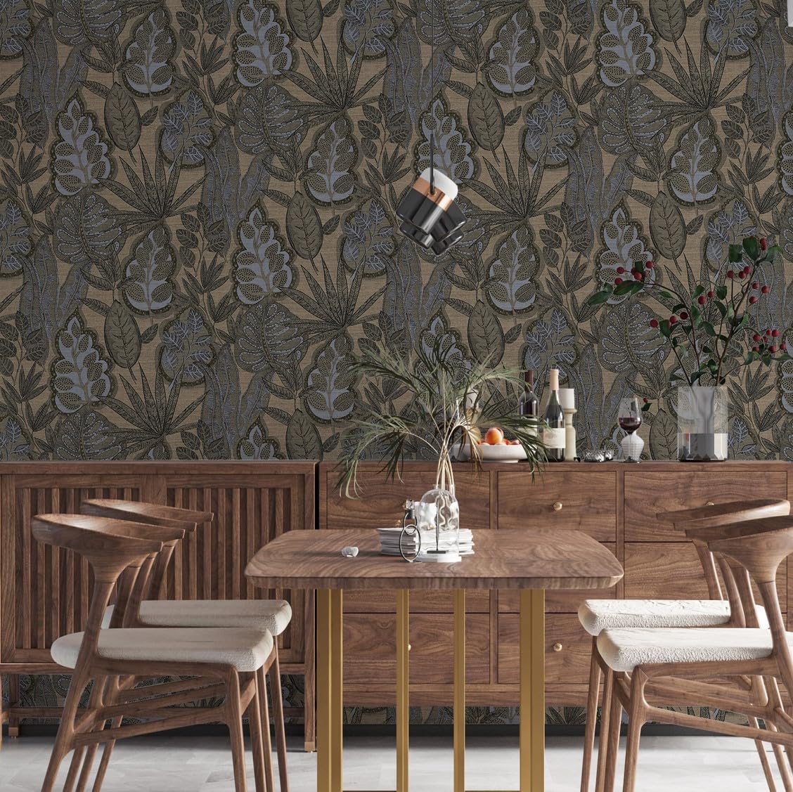 Livingwalls Famous Garden 393465 Non-Woven Wallpaper Grey Beige Brown 10.05 m x 0.53 m Made in Germany, 53 x 1005 cm