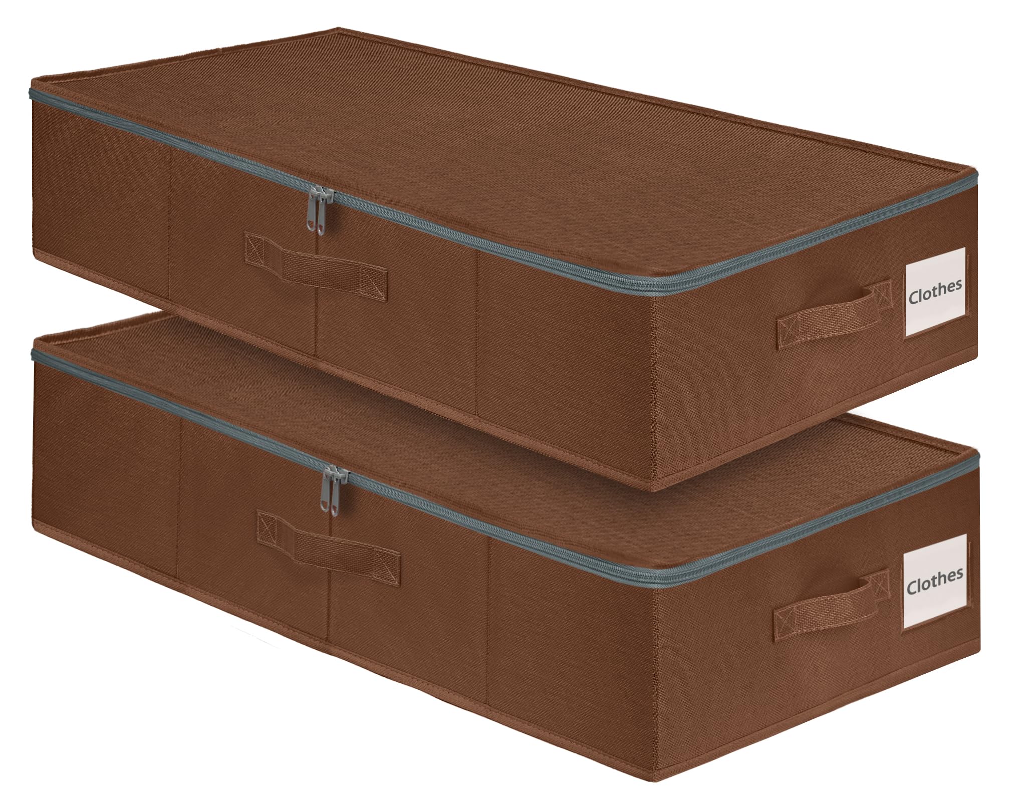 punemi Scatola portaoggetti sotto il letto, organizer per vestiti con struttura robusta e tessuto ultra spesso e coperchio con cerniera, da utilizzare come organizer per vestiti, organizer per cuscini