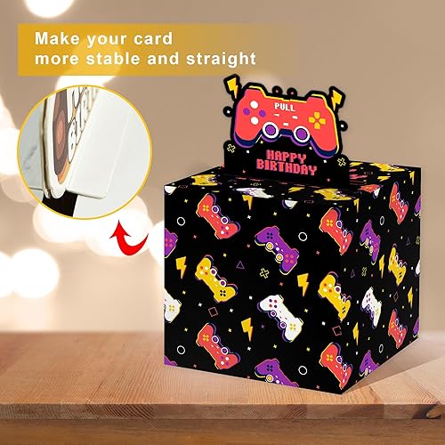 Miniatura 3 de Caja de dinero de feliz cumpleaños para regalo en efectivo, tarjeta de feliz cumpleaños y 35 bolsas transparentes, regalo de cumpleaños divertido