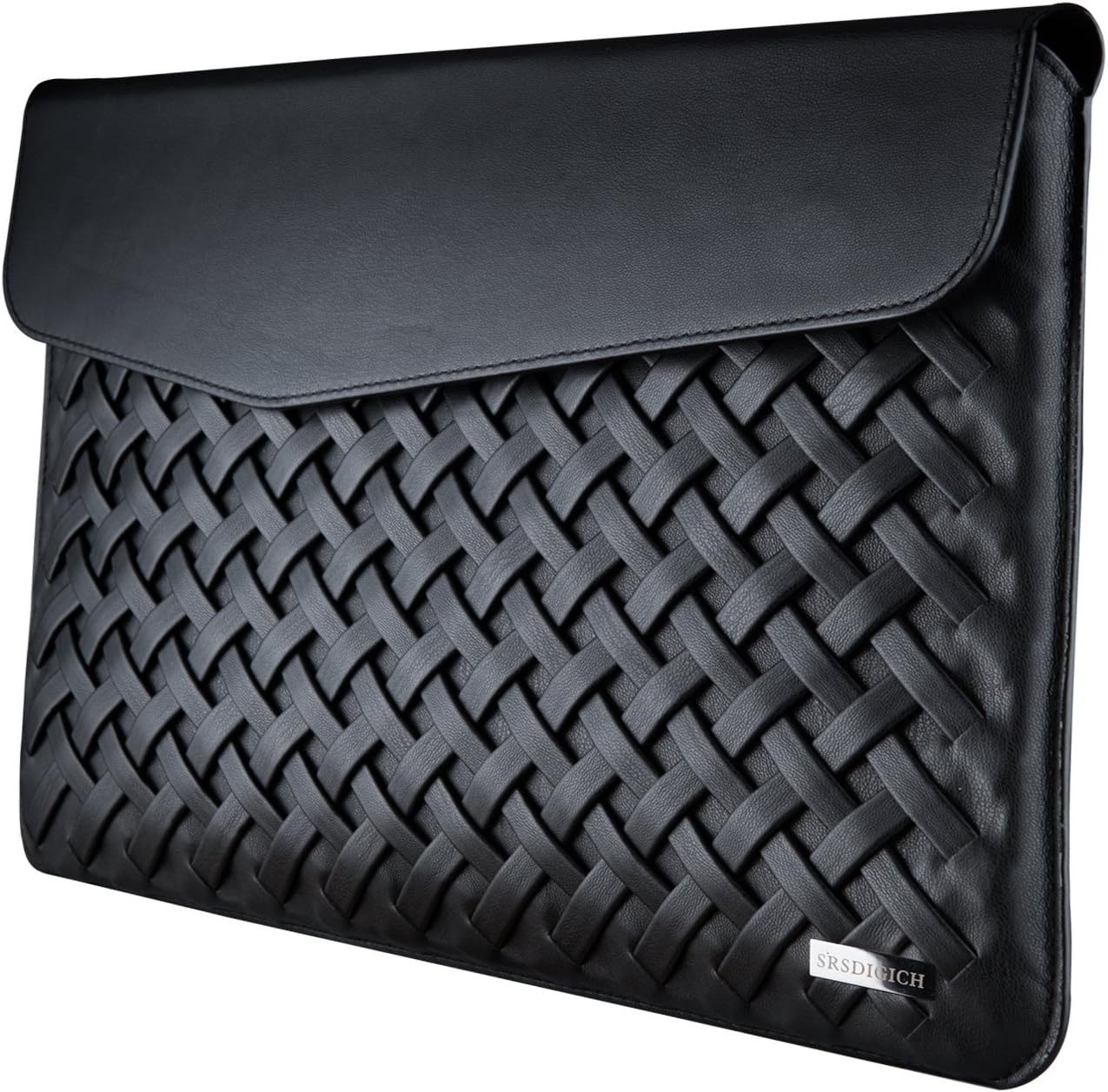 SRS DIGICH Laptop Sleeve, 12 inch Laptop Sleeve with Waterproof PU Leather and Soft Lining Compatible with MacBook 12 Inch Ipad Pro 10.5 Inch Black