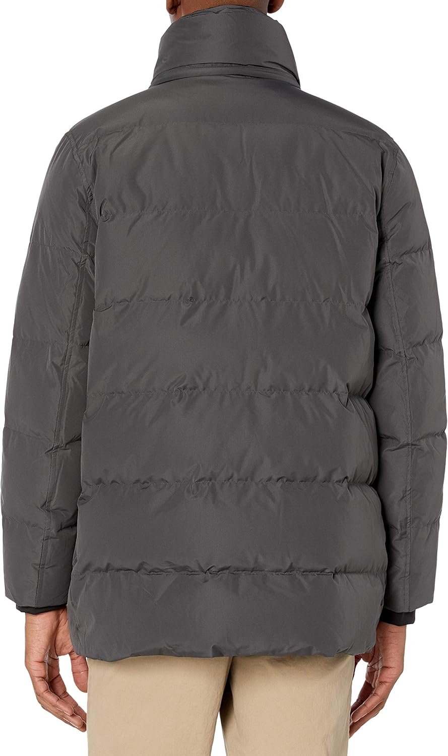 Andrew Marc Men's Gattica Down Parka Jacket With Removable Faux Fur Trimmed Hood and Bib - Image 3