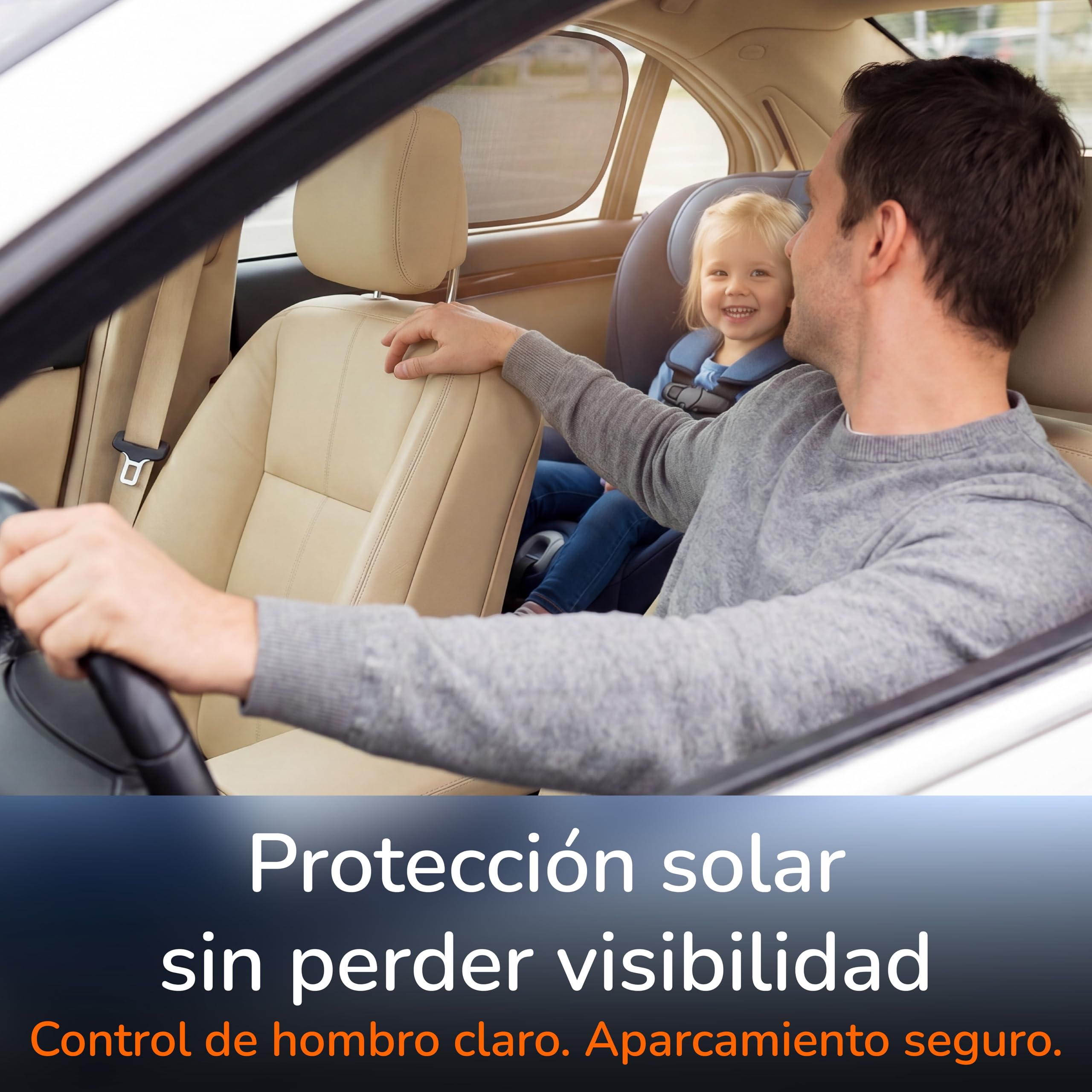 Upgrade4cars 2 x Parasol Coche Bebe con Protección UV | Protector Solar Autoadhesivo para Ventana Lateral Trasero | Interior Ventanas Laterales Niños