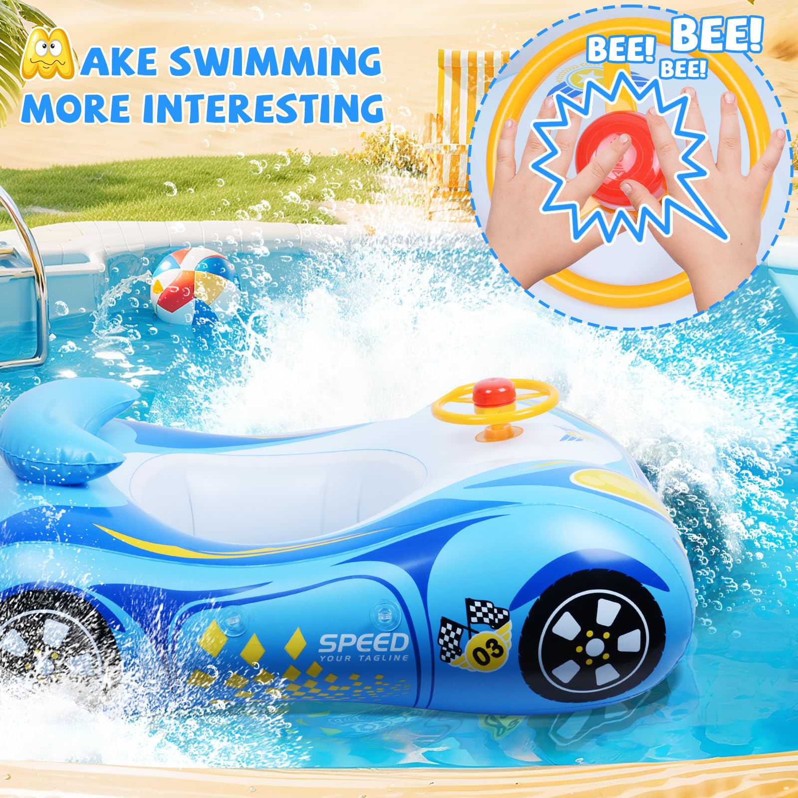 Schwimmring Baby Schwimmsitz für Babys Aufblasbarer PVC-Babyschwimmring Kinder Schwimmring Spielzeug für Baby Badesitz Schwimmbecken