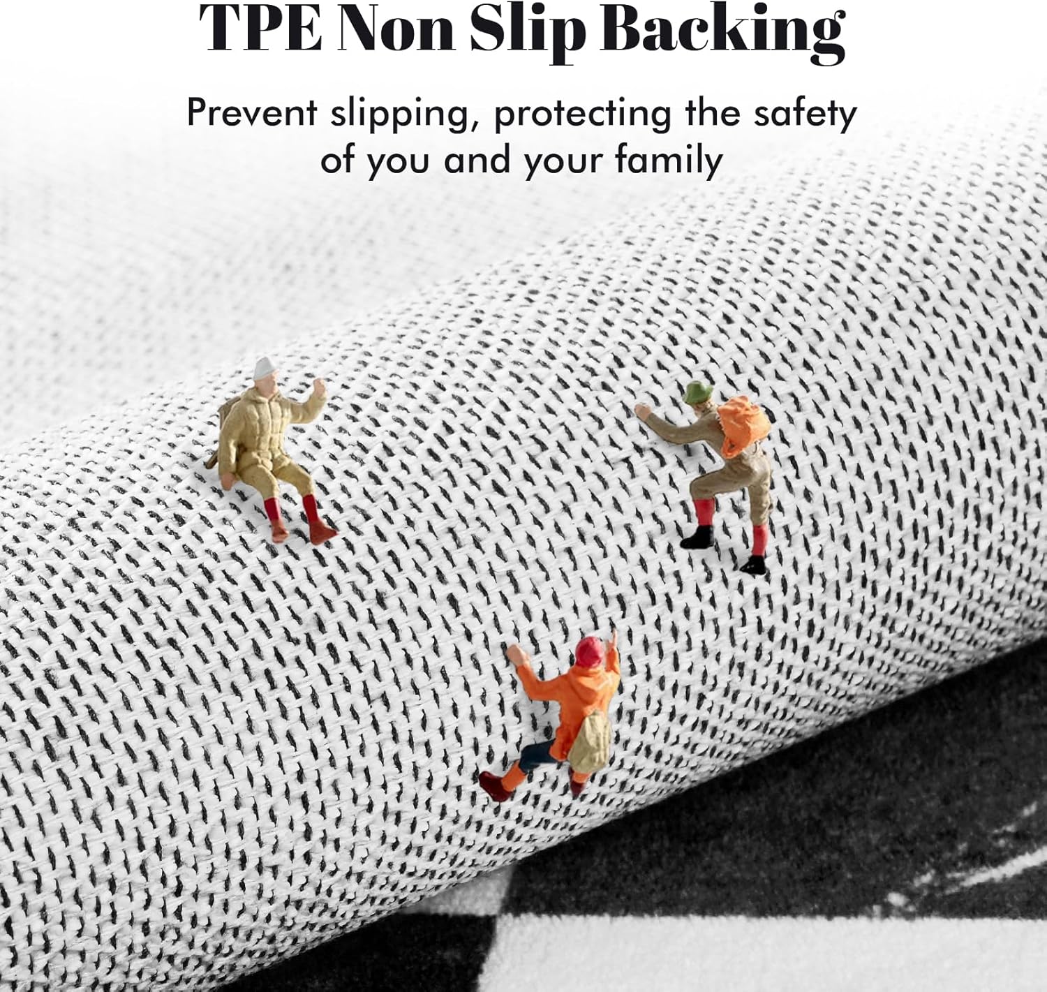 Yinhua 5x7 Area Rugs for Living Room, Neutral Washable Checkered Rugs for Bedroom, Modern Classic Geometric Area Rug Soft Non Slip Large Throw Carpet Black Marble Rug for Nursery Kids Room Playroom