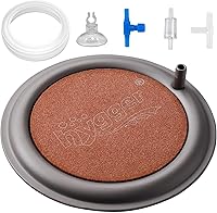 hygger 4.1 Inch Nano Air Stone: Super Tiny Bubbles, Ultra Quiet Oxygen Diffuser with Stainless Steel Base for Aquariums, Fish Tanks & Hydroponics