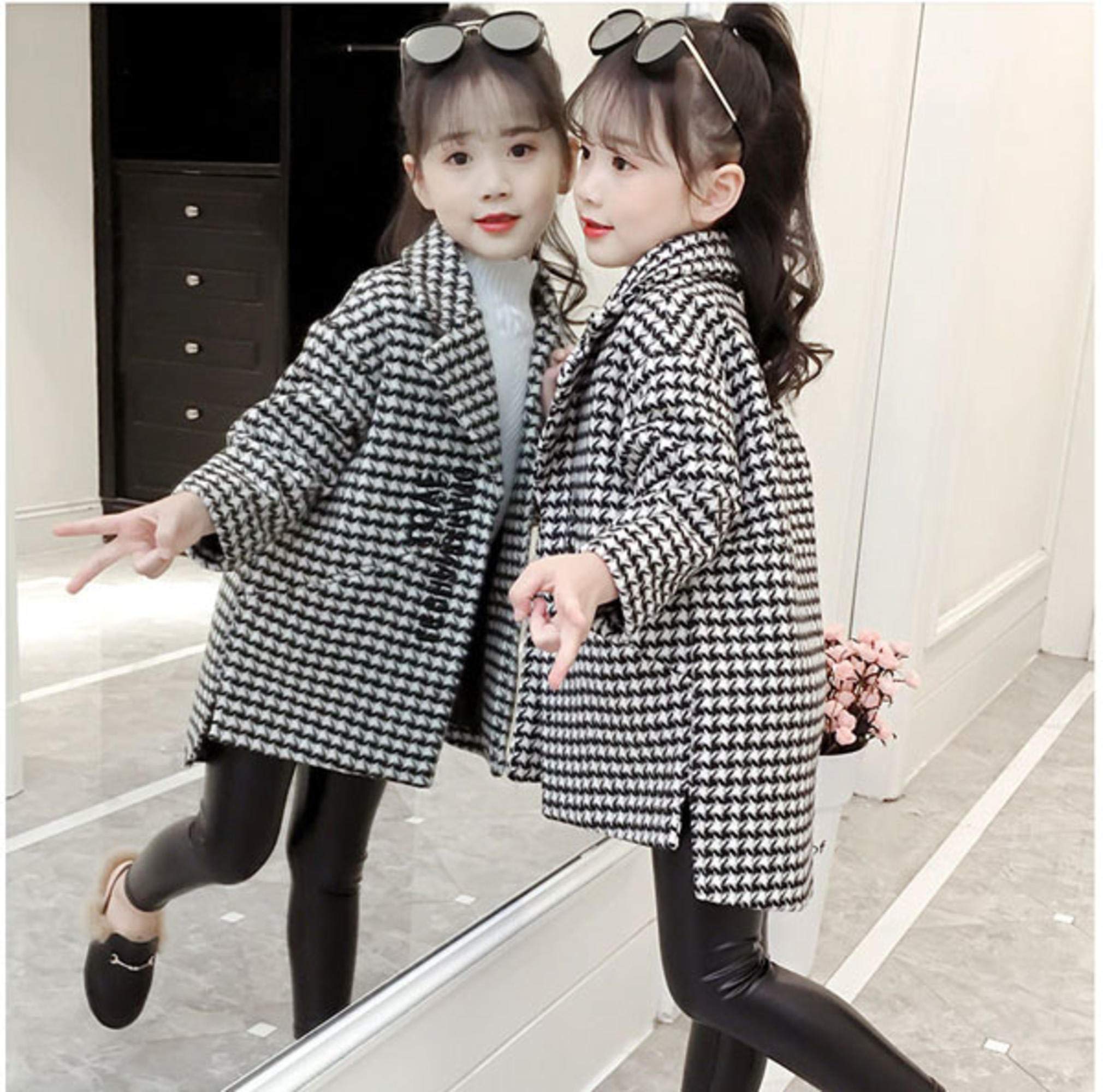 N/F Cappotto di Lana per Bambini Cappotto della Ragazza