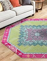 Vista 27 de Unique Loom Timeless Collection - Alfombra de área - Thomas (2' x 3' 1" ovalada, negro y blanco/gris)