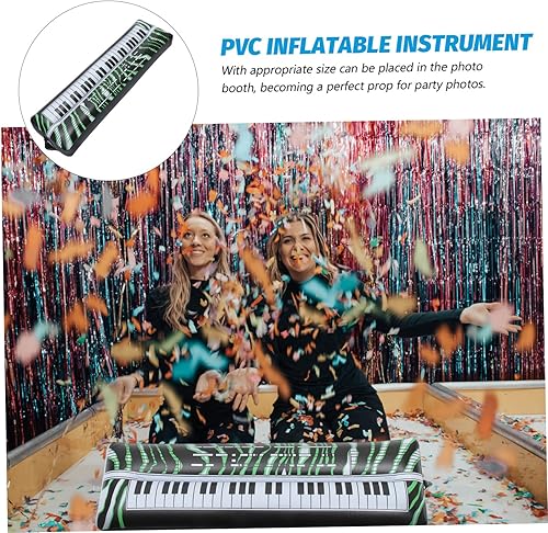 Miniatura 2 de SAFIGLE 2 unids Teclado Inflable Instrumento Musical Micrófono para Niños Juguetes Inflables para Niños Instrumentos para Niños Pvc Inflable Fiesta