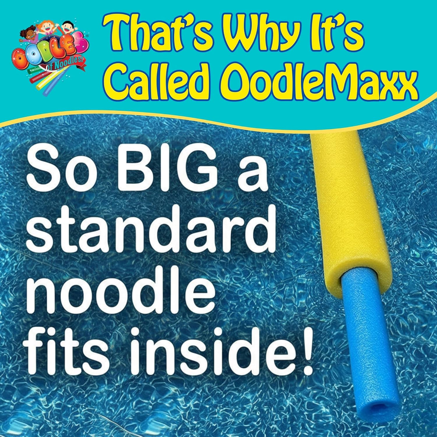 Oodles of Noodles OodleMaxx Giant Noodle - Approx. 54 inch Long Extra Large Pool Noodle Made from Premium Pool Noodles Foam - Extra Thick & Buoyant Foam Tubes for Swimming, Exercise, Crafts & More
