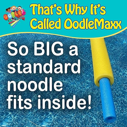 Miniatura 2 de Oodles of Noodles OodleMaxx Fideo Gigante - Aproximadamente 54 pulgadas de largo, fideo de piscina extra grande hecho de espuma premium para fideos