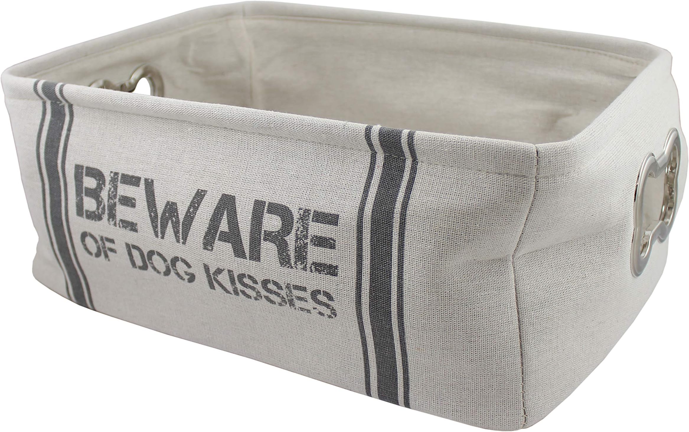 Winifred & Lily Pet Toy Box, Storage Bin with Handles, Pet