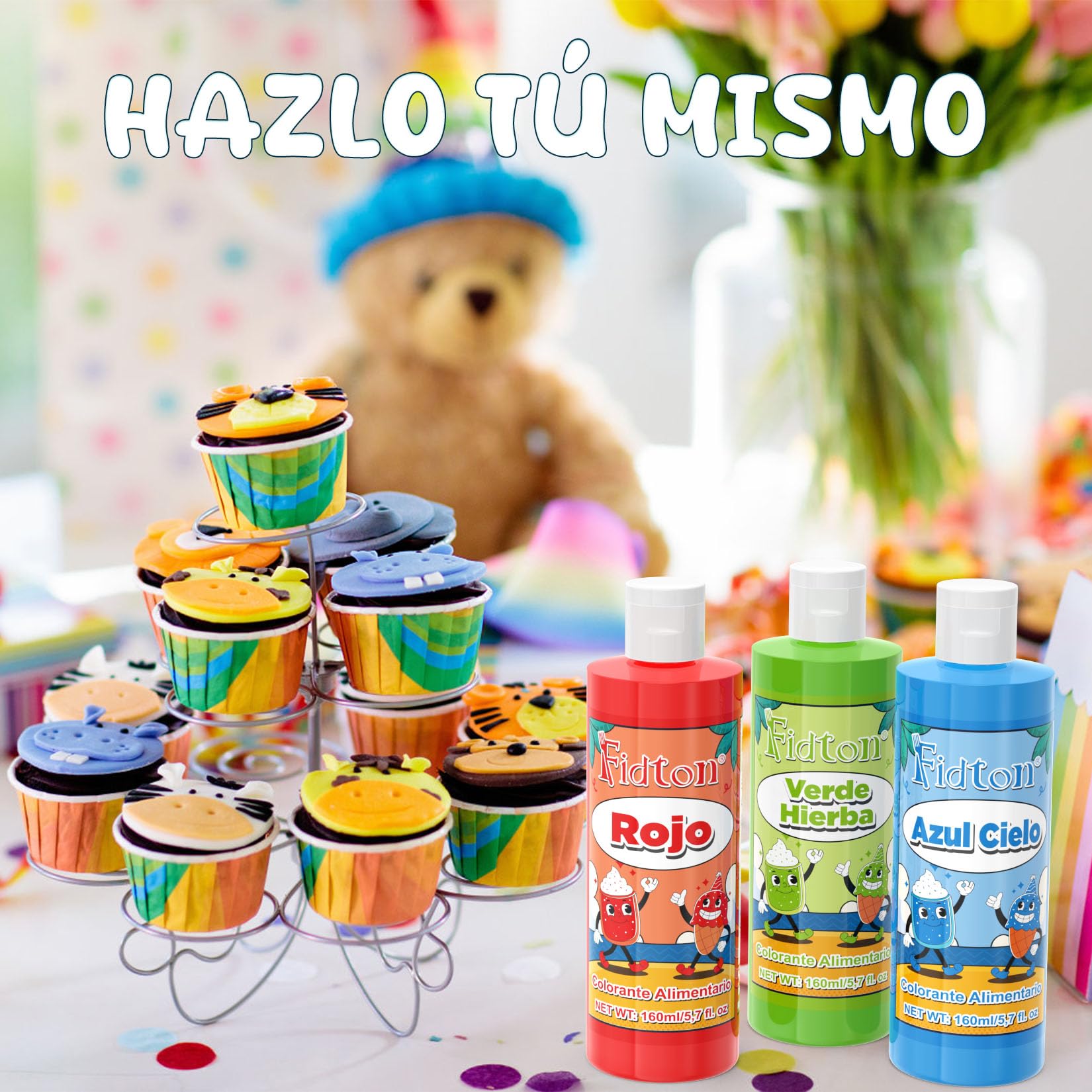 Colorante Alimentario 160ml - Gran Capacidad Colorantes Alimentarios Reposteria Altamente Concentrado para Decoración de Pasteles, Colorante Alimenticio para Fondant Colores, Macarrone, Donuts - Rojo — view 6