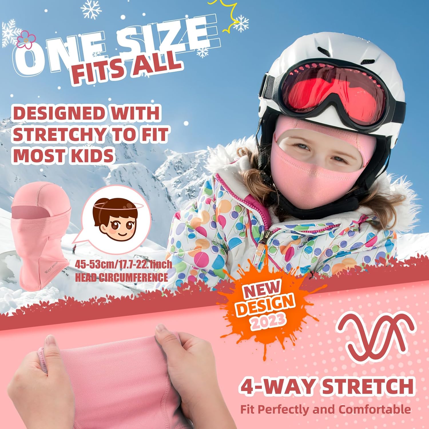 ICOCOPRO Kids Balaclava, Unisex Ski Mask Kids, Neck Warmer Gaiter Fleece Windproof Cycling Balaclava for Boys and Girls - Image 6