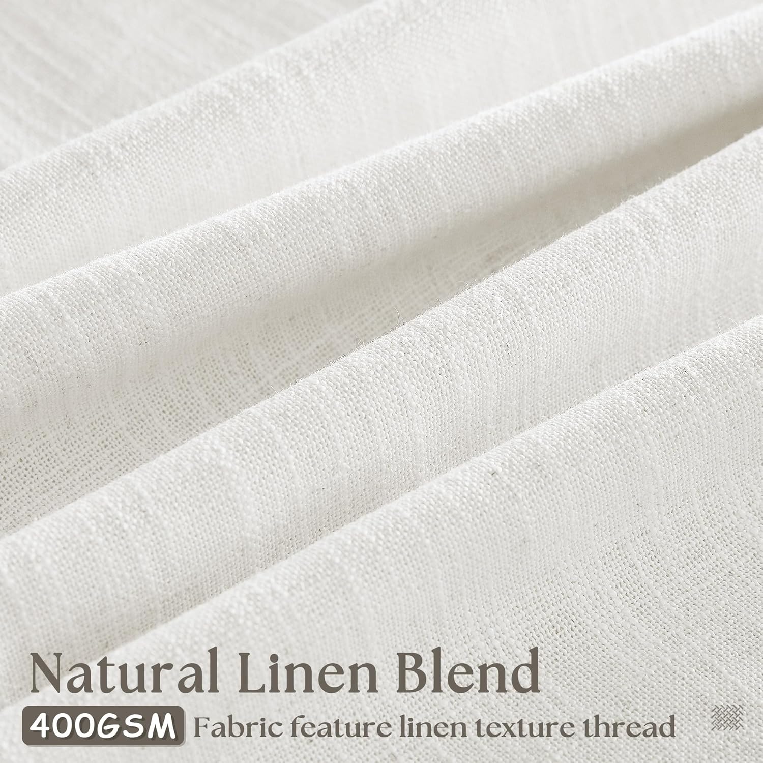 Beige White 70 Inch Wide Curtains 96 Inches Long for Living Room Light Filtering Semi Sheer Farmhouse Pleated Curtain with Hooks Rings for Patio Sliding Door Dining Room Large Window 1 Panel 70x96 Beige White 70"W x 96"L (Pack of 1)