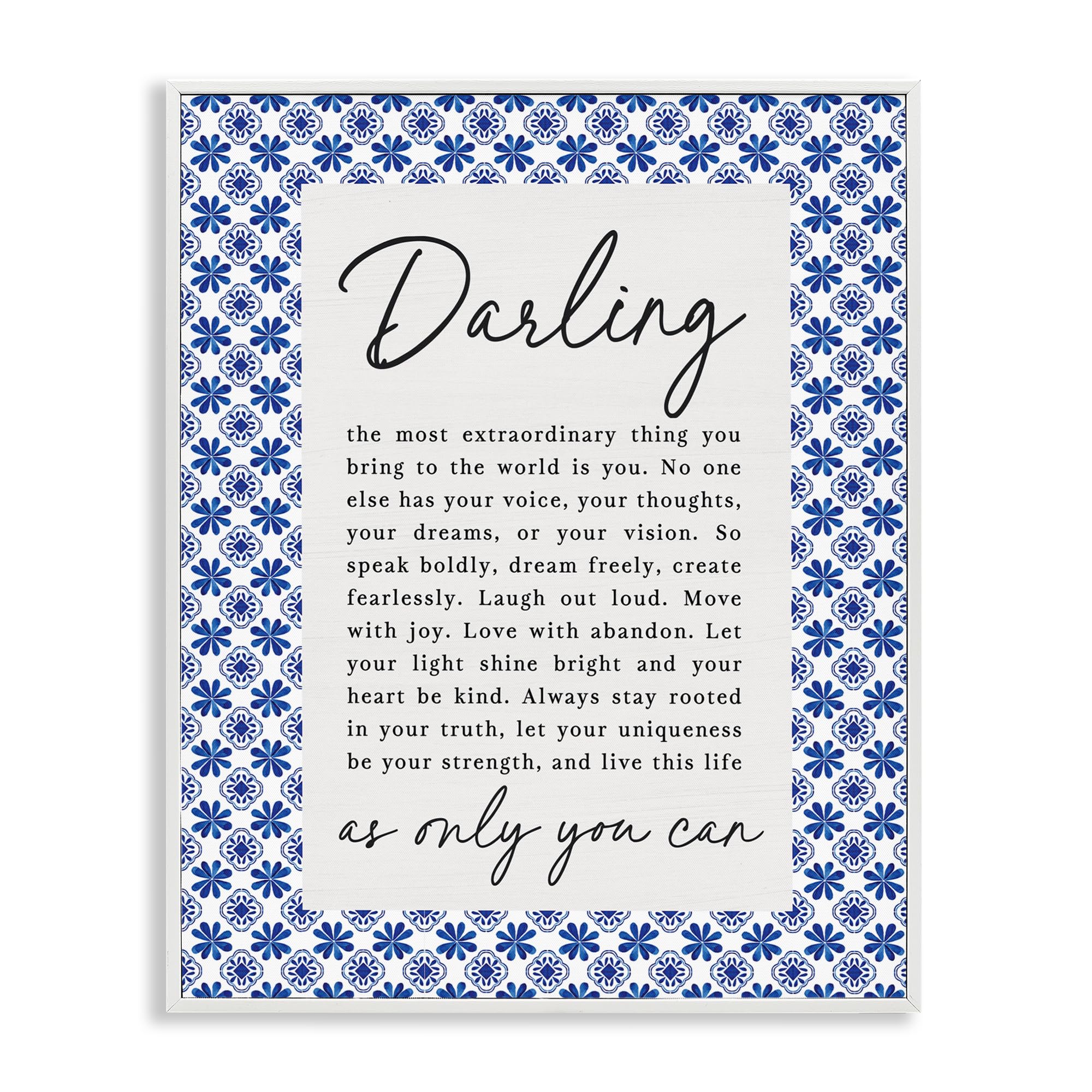 'Darling Only You Can Inspiring'| Framed Giclee Art