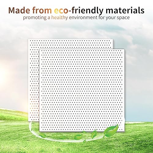 Miniatura 8 de Art3d Azulejos de techo plano liso, juego de muestras de 5 x 5 pulgadas.