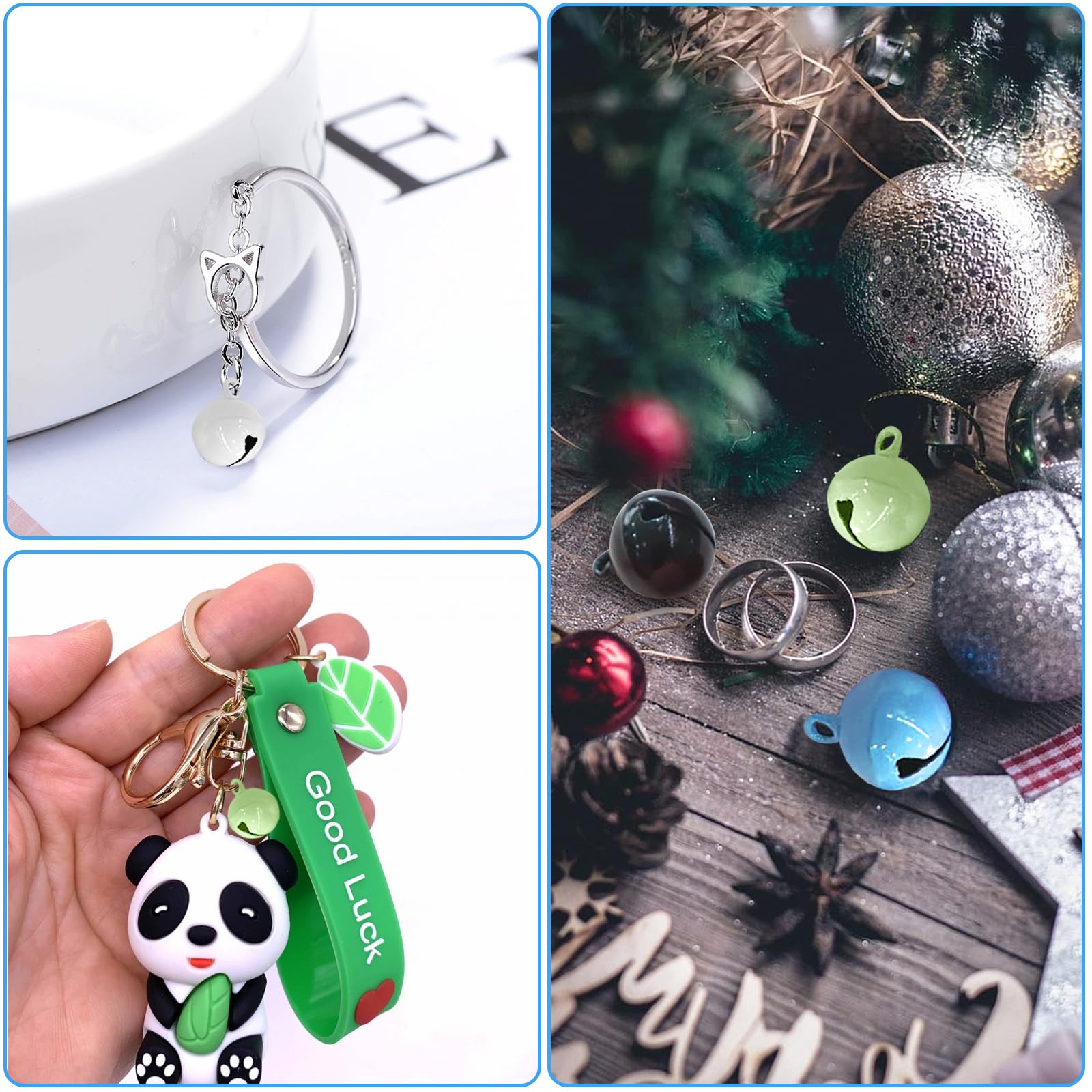 50 Stück Glöckchen Set - Bunte Metallglöckchen 22mm Mit Öse