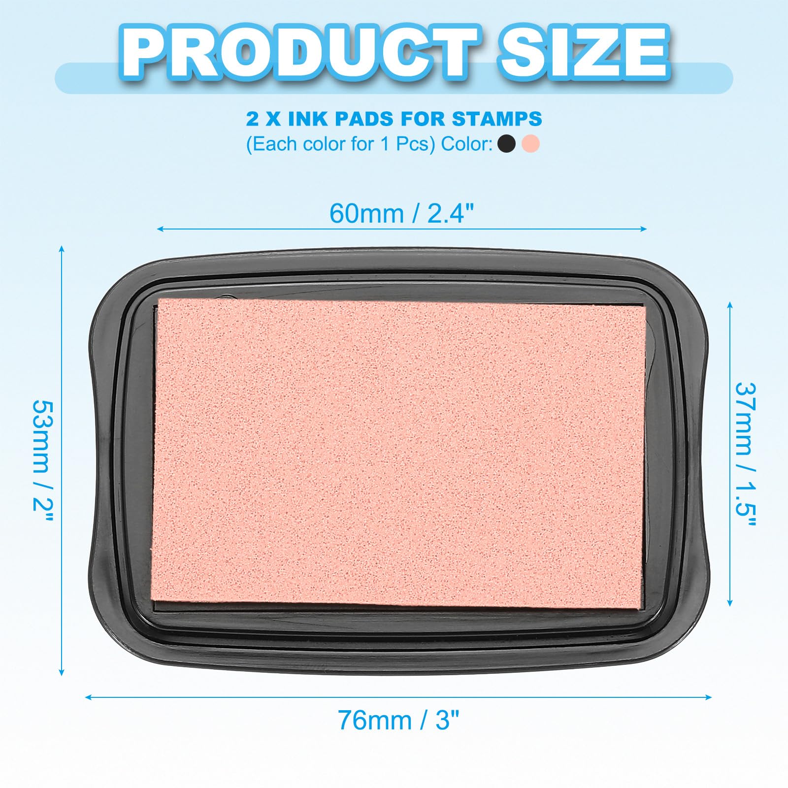 PATIKIL 3"x2" Large Stamp Pad - Image 2