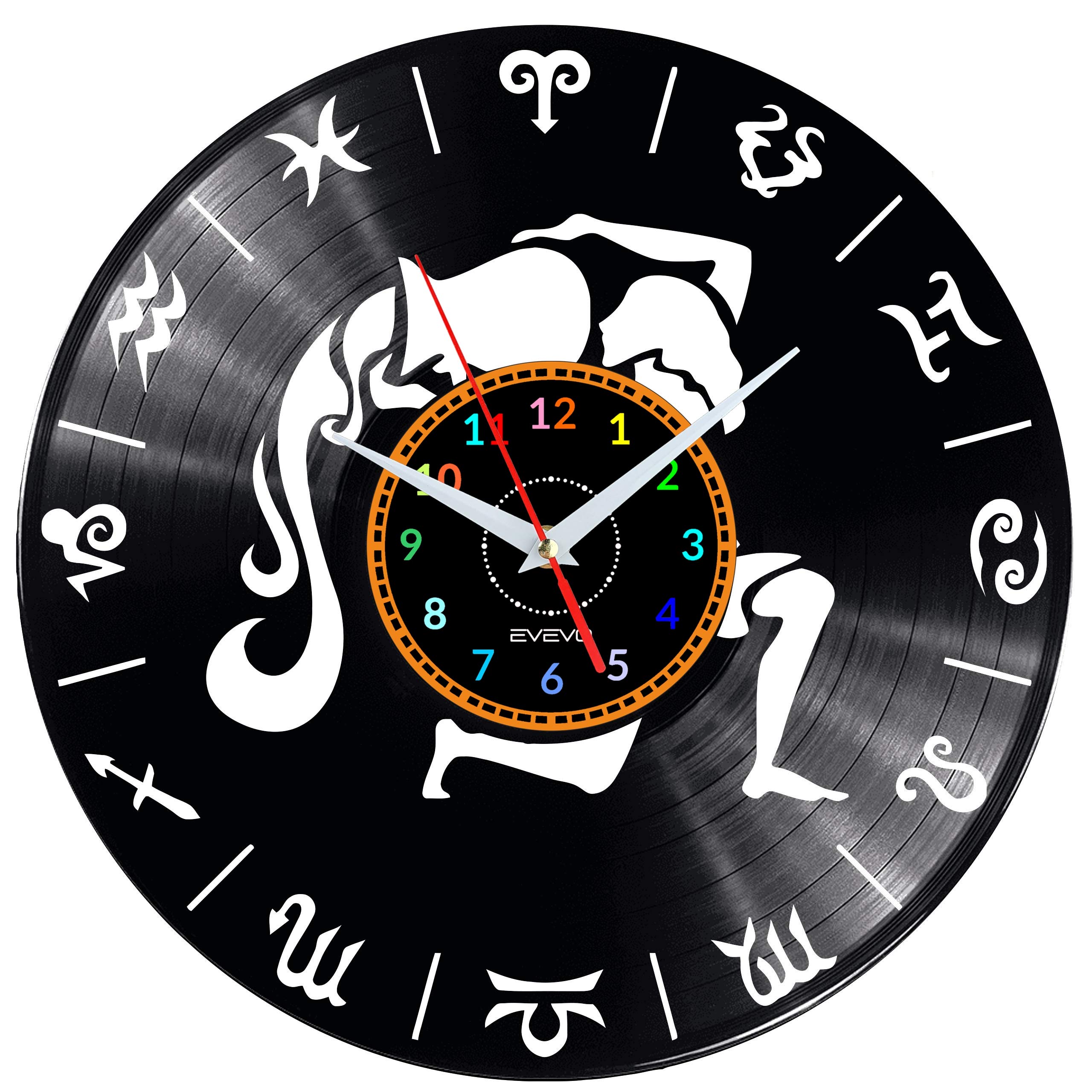 Horloge murale Verseau en vinyle : le cadeau fait main idéal pour elle et lui à Noël
