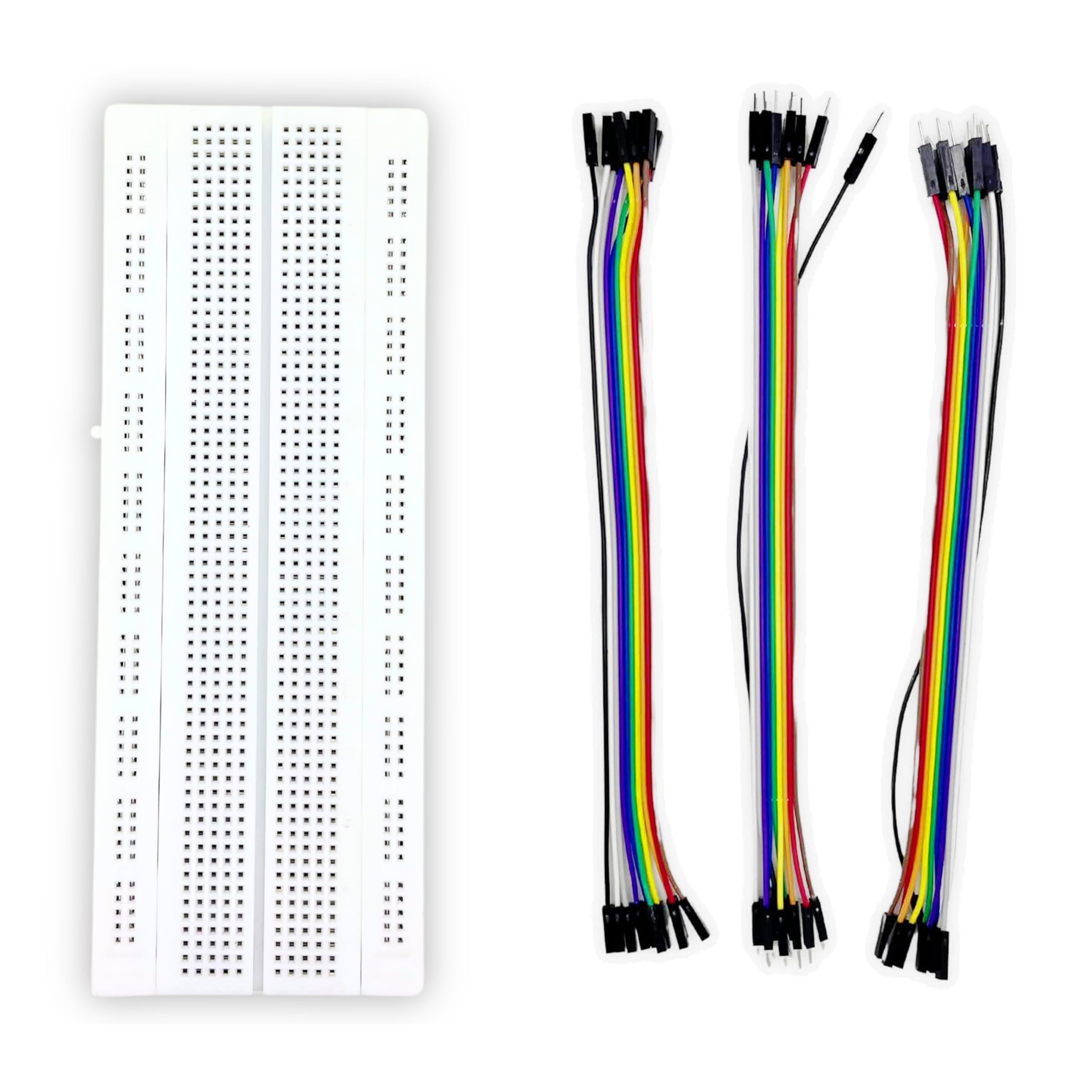 Nescro BreadBoard 840 Points With Jumper Wires Set (10 M to F / 10 M to M / 10 F to F)