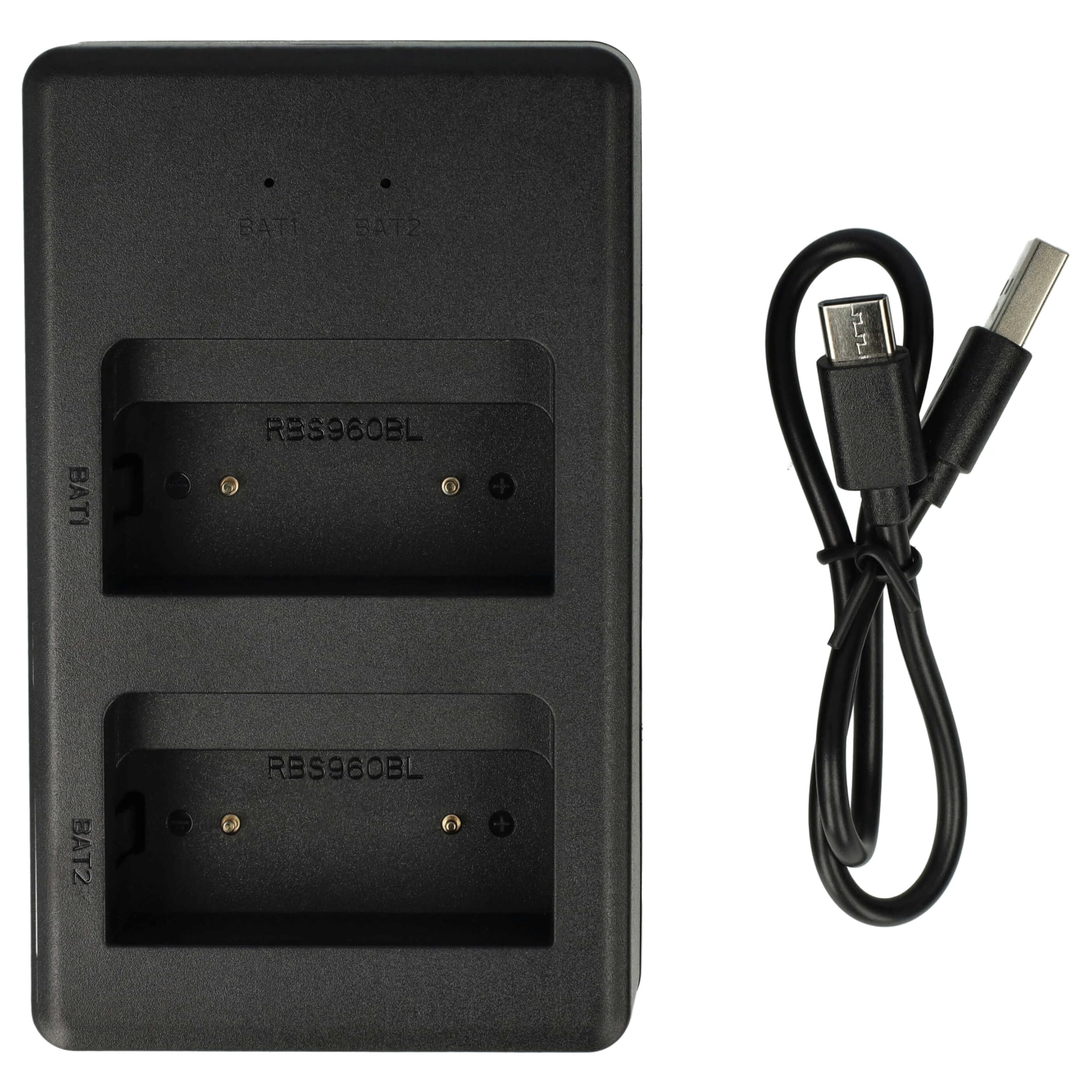Scanreco EA2512 BS590 Cifa EEA2512 Caricabatterie doppio 7,2V 0,6A con cavo USB-C