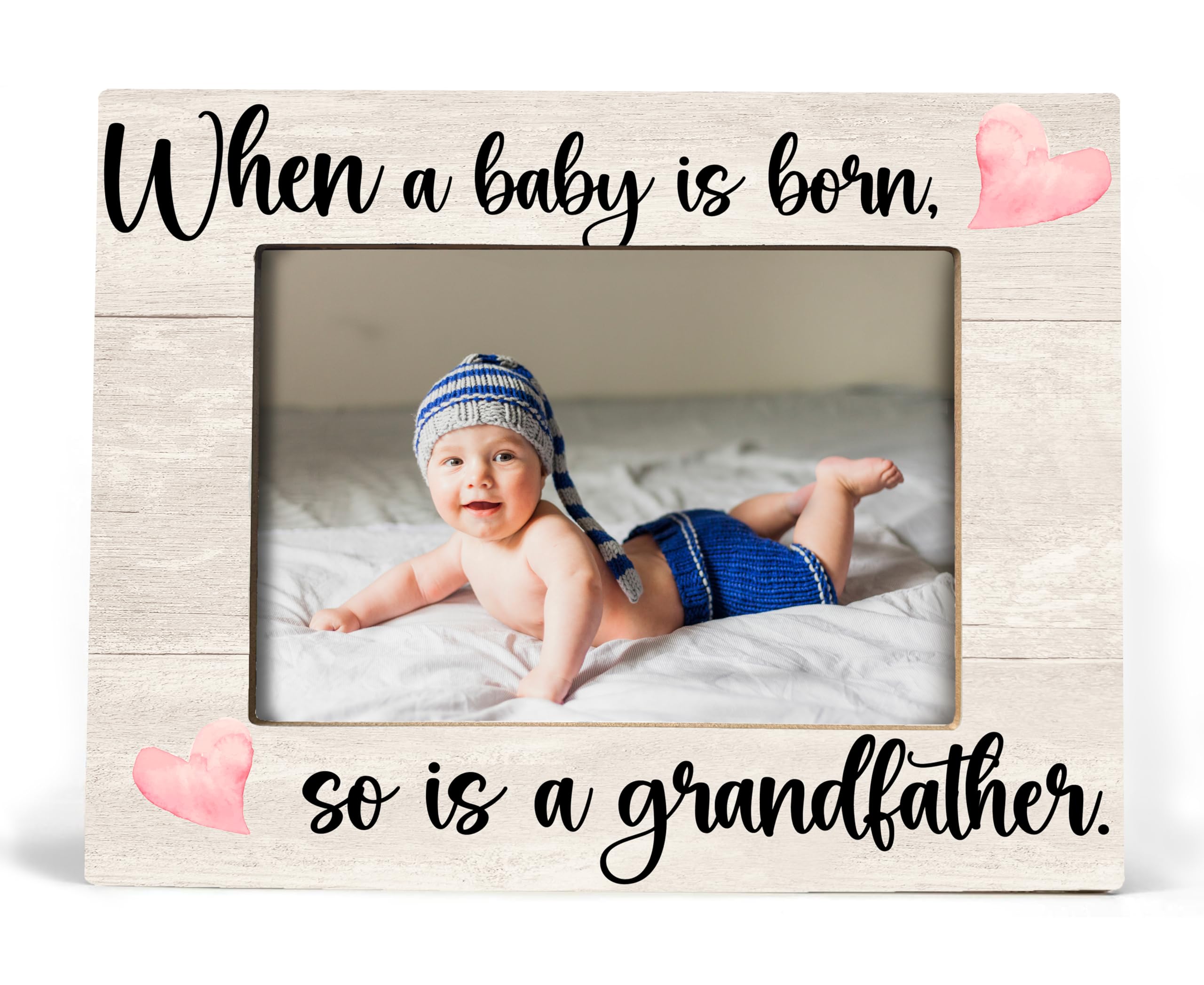 XDFVL Baby Picture Frame, Ultrasound Picture Frames, New Grandfather Gifts First Time 2026, Grandfather Frame, When a Baby is Born So is a Grandfather