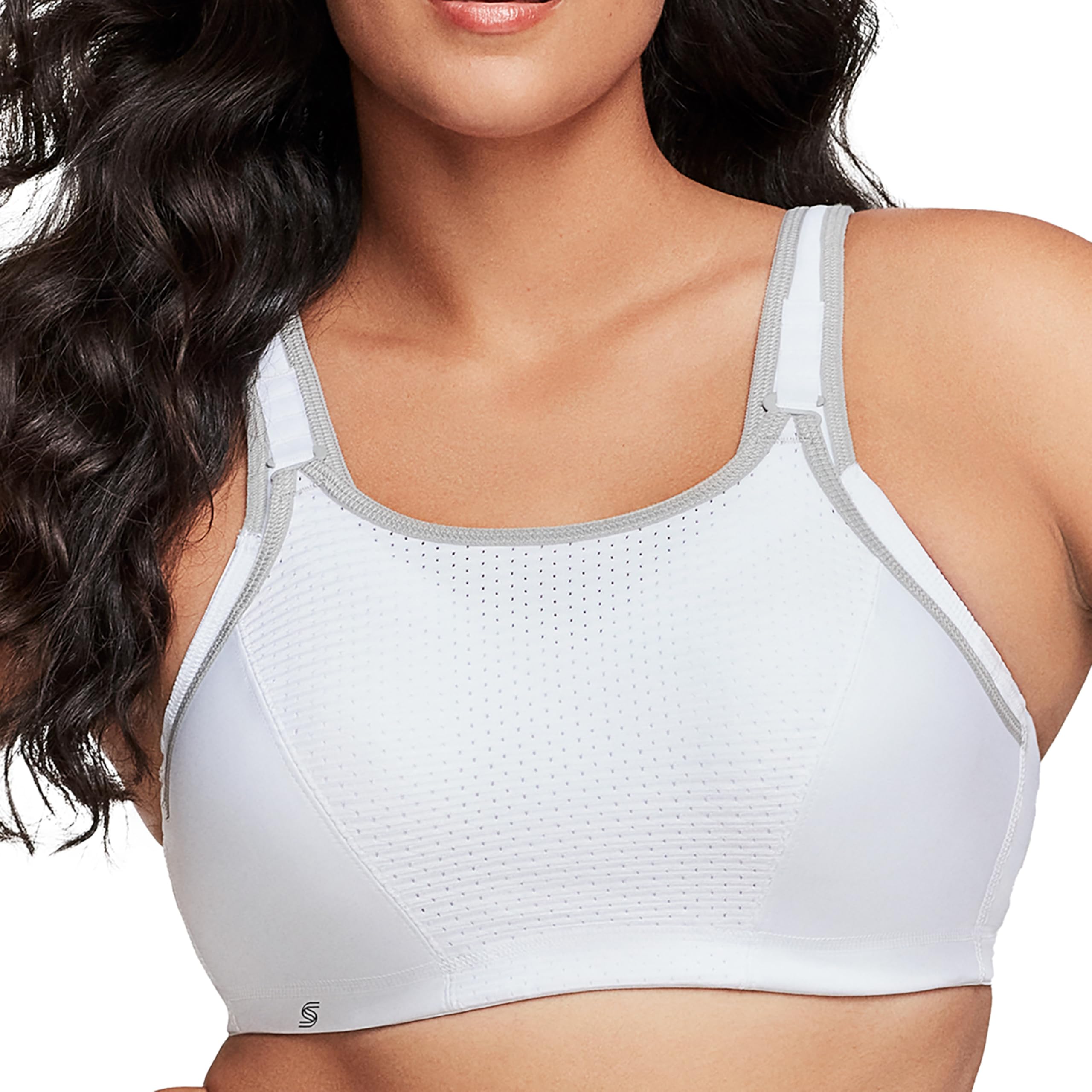 Glamorise Damen Verstellbarer Wonderwire-Hochleistungs-Sport-BH, Grau, 100B