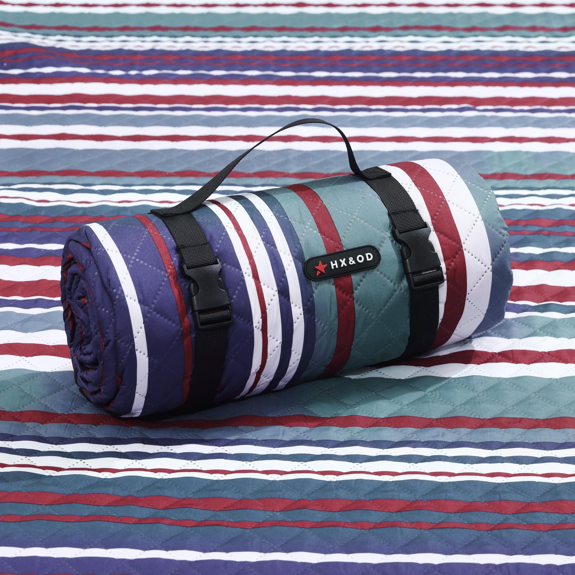 HX&OD Outdoor-Picknickdecke Extra Groß – Wasserdicht, 203x152 Cm, Mit Tragegurt & Heringen