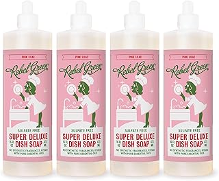 Sponsored Ad - Rebel Green Super Deluxe Dish Soap - Natural Dishwashing Soap - Liquid Dish Detergent - Sustainable Dish Li...
