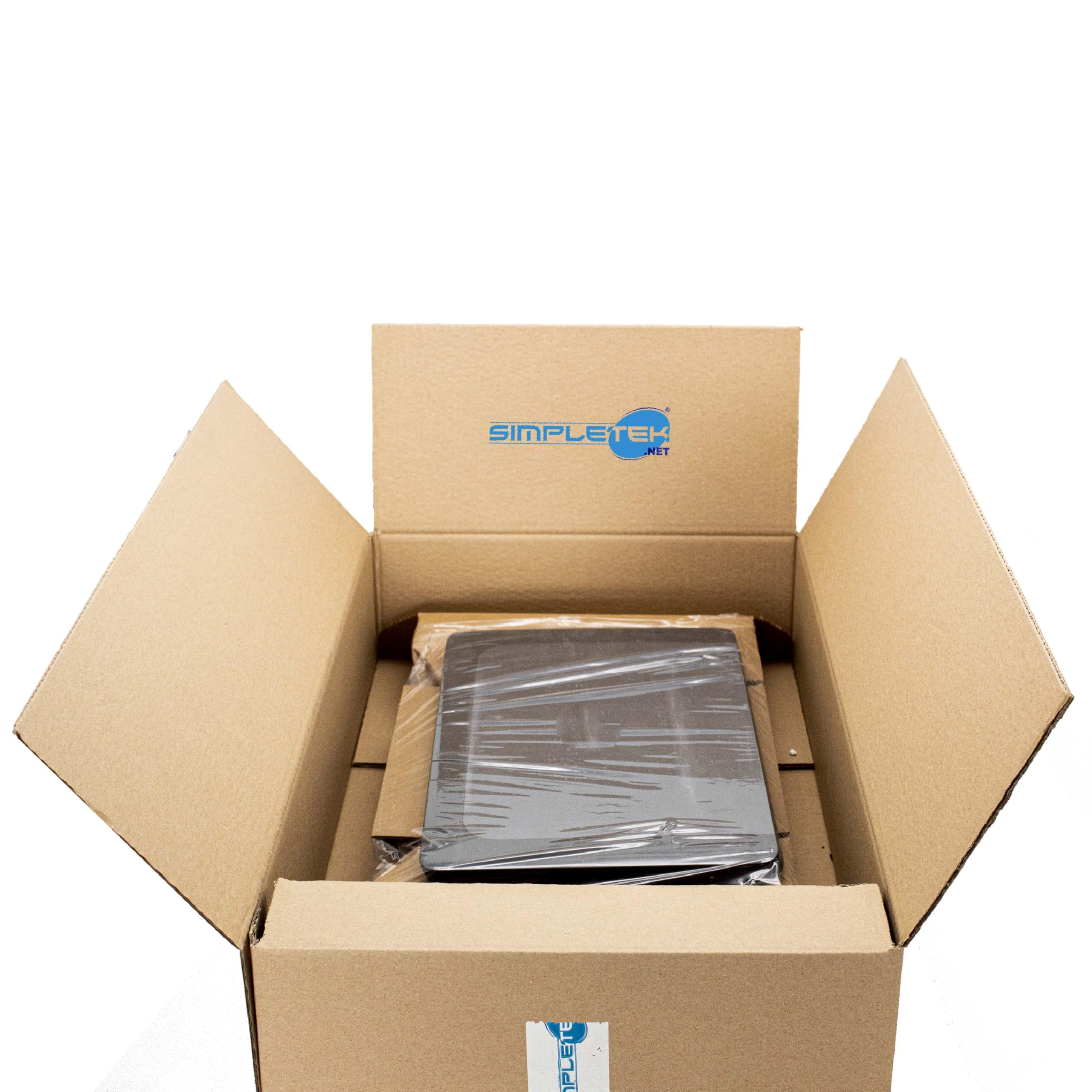 SIMPLETEK - Boîte en carton avec film intérieur pour ordinateur portable, mini PC et accessoires | Emballage de protection suspension | 57 x 37 x 13 cm
