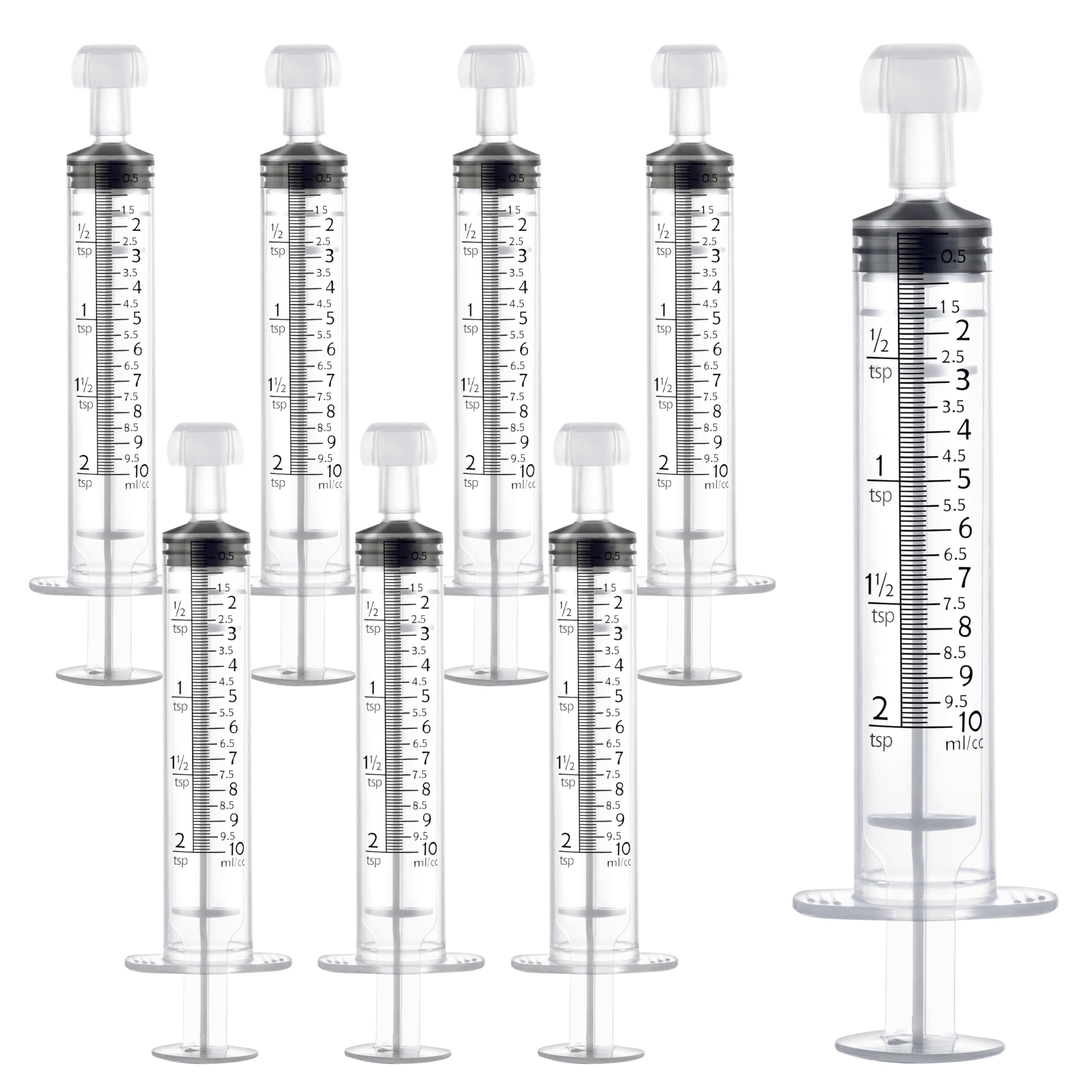 20 Pack 10ml Syringes Colostrum Syringe with Cap,Sterile Colostrum Harvesting, Colostrum Collection Kit, Liquid Measure Syringes for Laboratory, Animal Feeding, Plant Irrigation