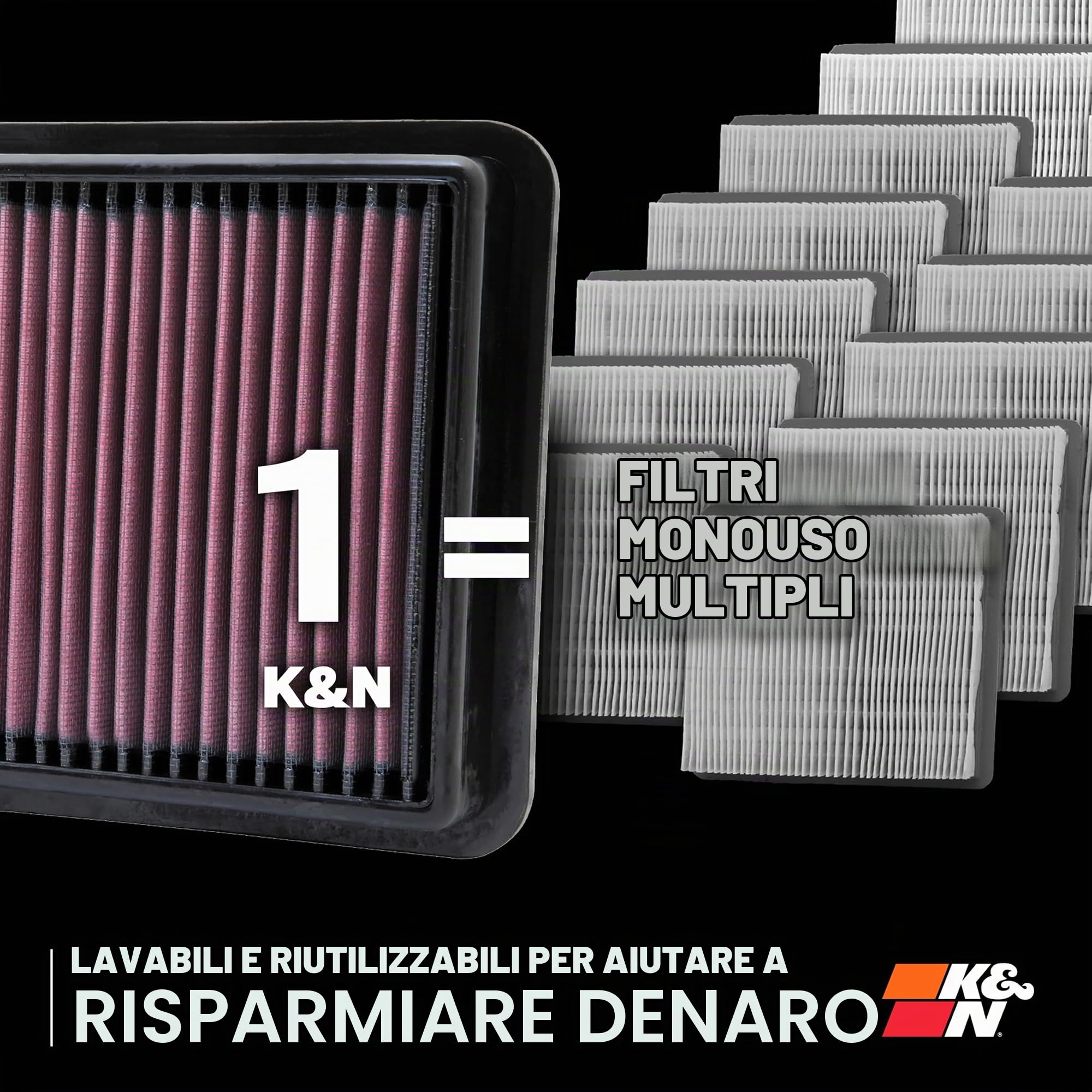 K&N 33-5029 Filtri Aria Sostitutivi Auto, Lavabile e Riutilizzabile