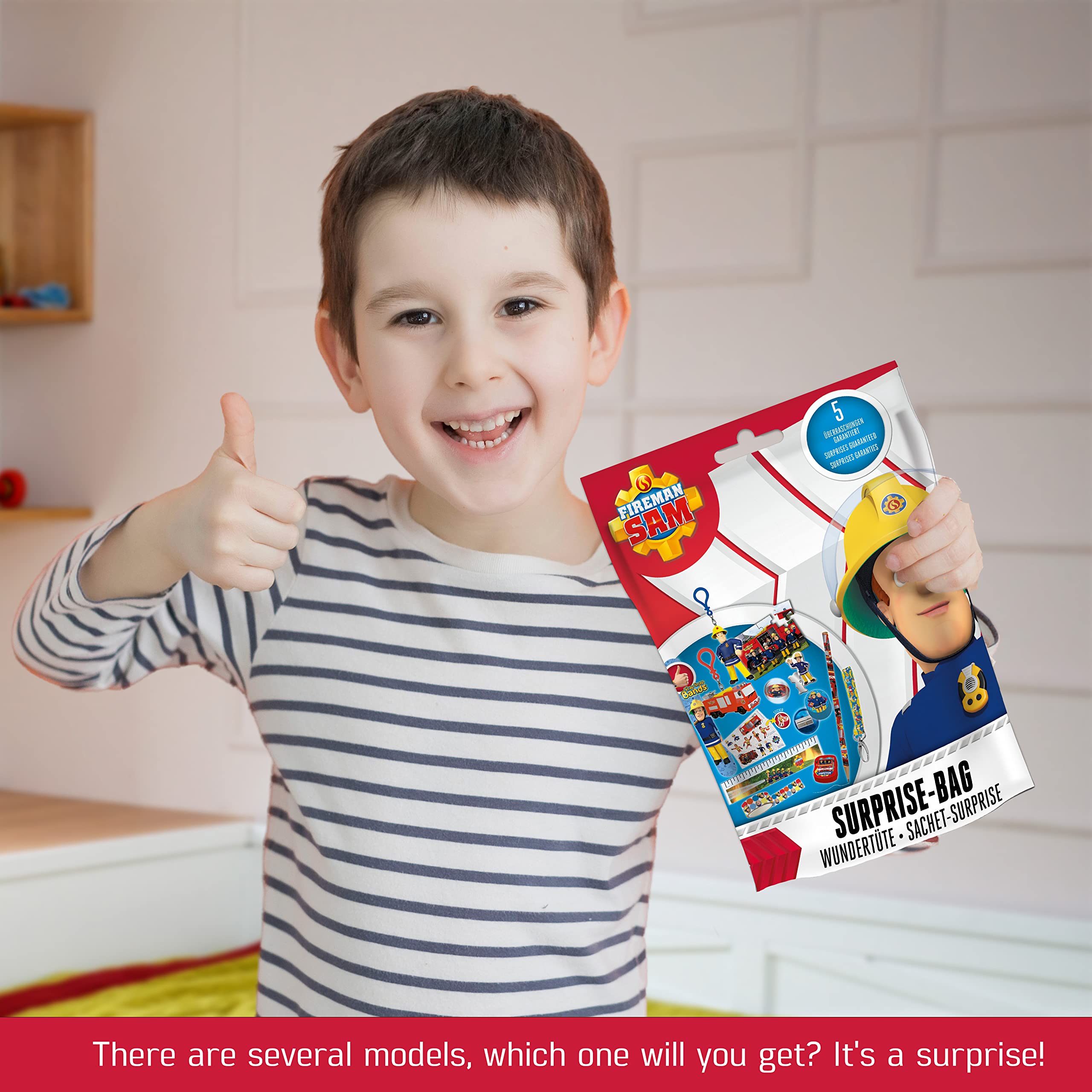 CRAZE Pochette surprise enfant SAM LE POMPIER SURPRISE BAG cadeaux Garcons Pompier Fourniture scolaire Multicolore