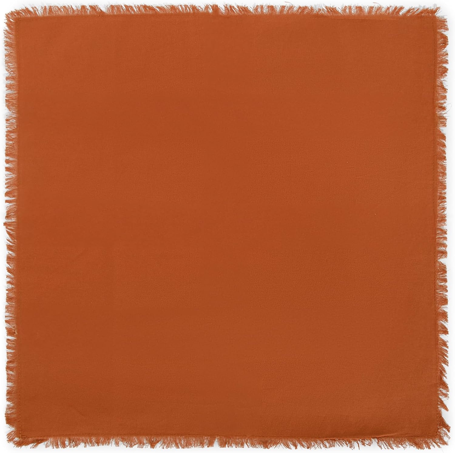 Lightnpro Cotton Napkins Set of 12, Beautiful Handmade Fringe Dinner Cloth Napkins, Washable and Reusable for Dining, Parties, Weddings, Holiday & Everyday Use - 18x18 Inch Rust Color image 3