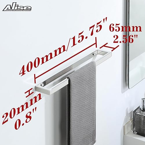 Vista 35 de Alise Toallero de baño, soporte de pared para toallas de baño, toallero para baño, toallero de acero inoxidable SUS304 de 8 pulgadas, negro mate