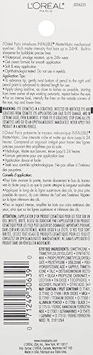 Miniatura 3 de L 'Oreal Paris delineador mate, Carbón Carbón vegetal,Azul marino mate