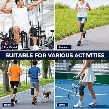 Knee Brace for Arthritis ACL and Meniscus Tear Adjustable Knee Sleeves for Sports Knee Support for Men and Women