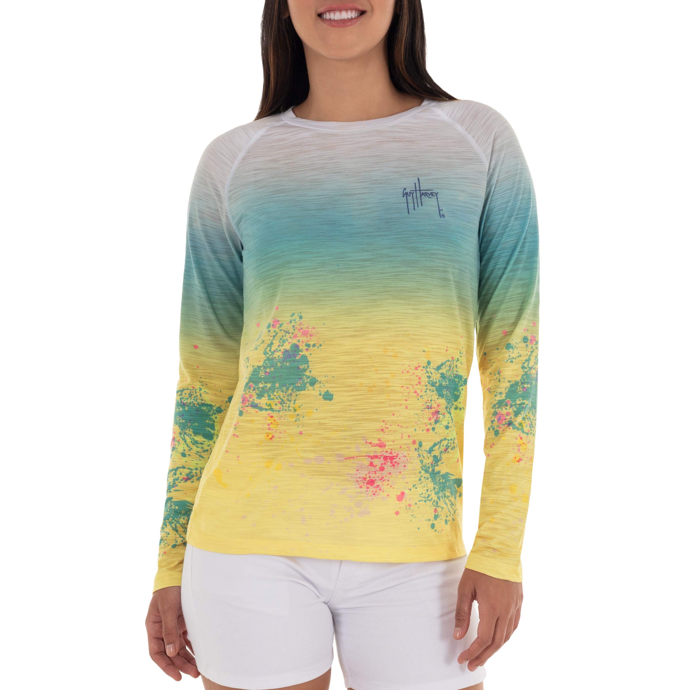 Guy HarveyWomen's Long Sleeve Slub Raglan Tee