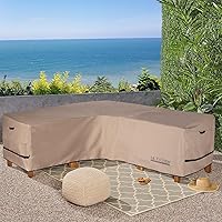 Vista 6 de ULTCOVER Funda impermeable para sofá en forma de V para patio de 5 plazas, muebles seccionales de 85 pulgadas de ancho