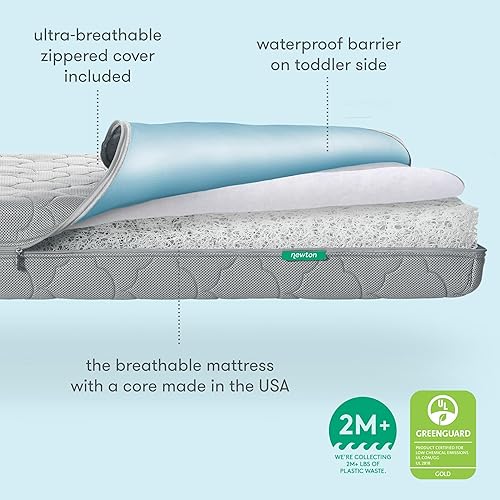 Miniatura 5 de Newton Baby Colchón de cuna y cama para niños pequeños impermeable 100 transpirable probado para reducir el riesgo de asfixia 100 lavable mejor que